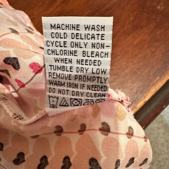 Velvet Heart. Heart Print Button Down Blouse. Size Small - Picture 6 of 6